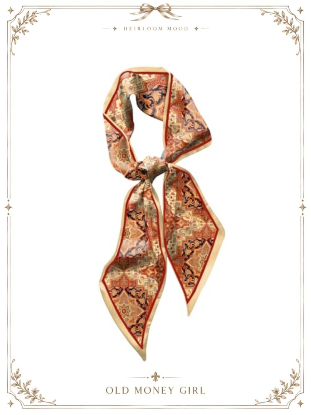 Polyester Satin Silk Feeling Long Neck Hair Scarf Handbag Acc